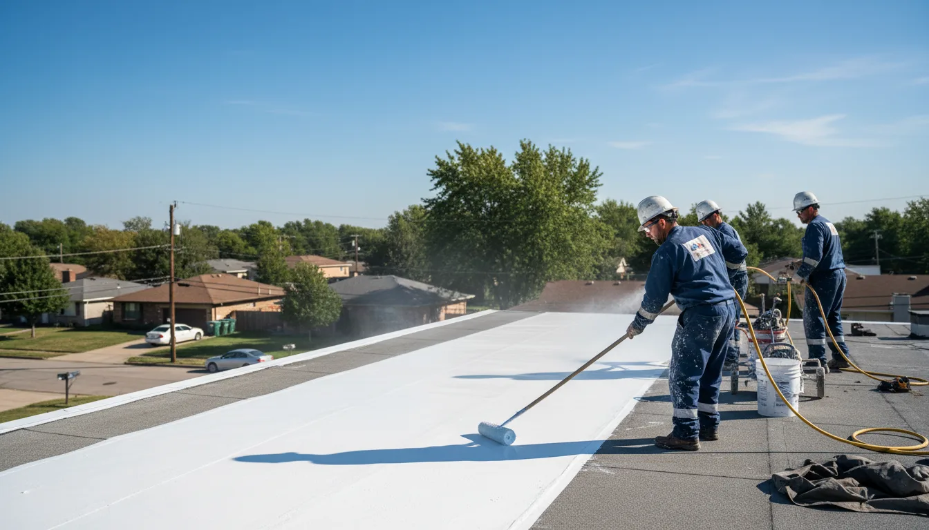 Commercial roof coating in Tyrone, GA near me